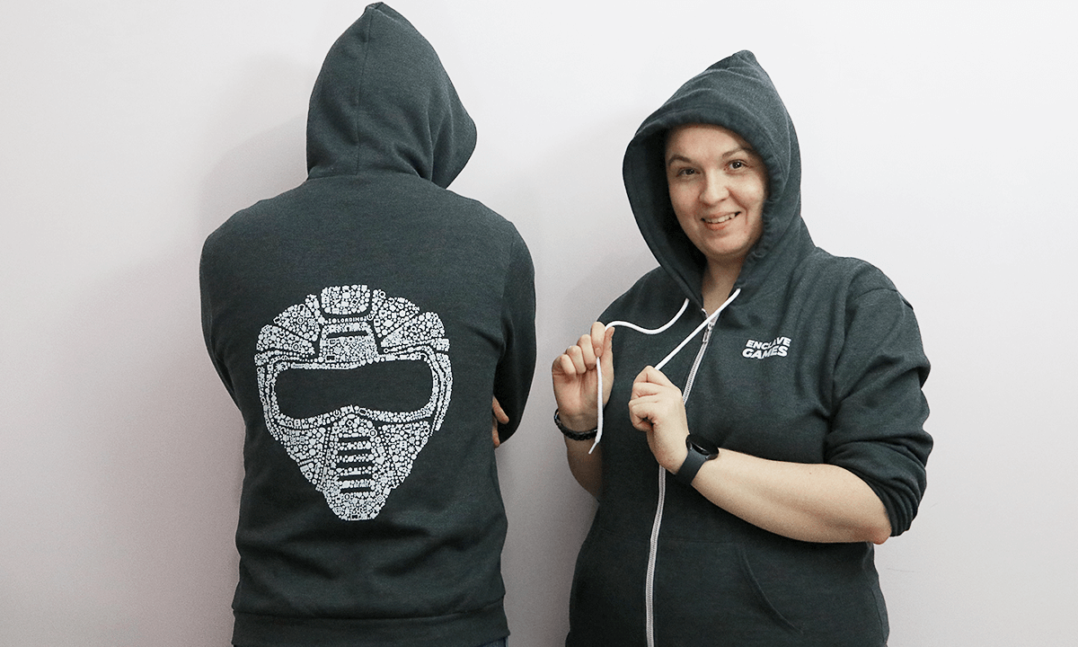 Enclave Games 2022 - a year in review: swag hoodie