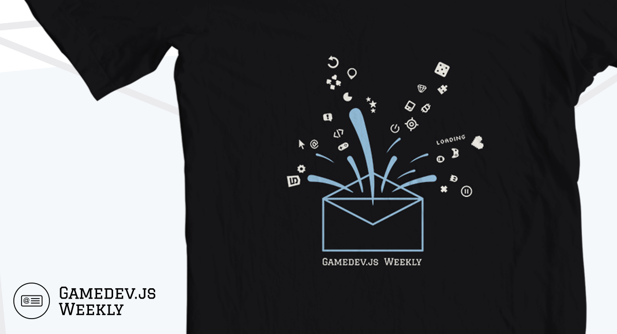 Enclave Games - Monthly August 2023: Gamedev.js Weekly t-shirt