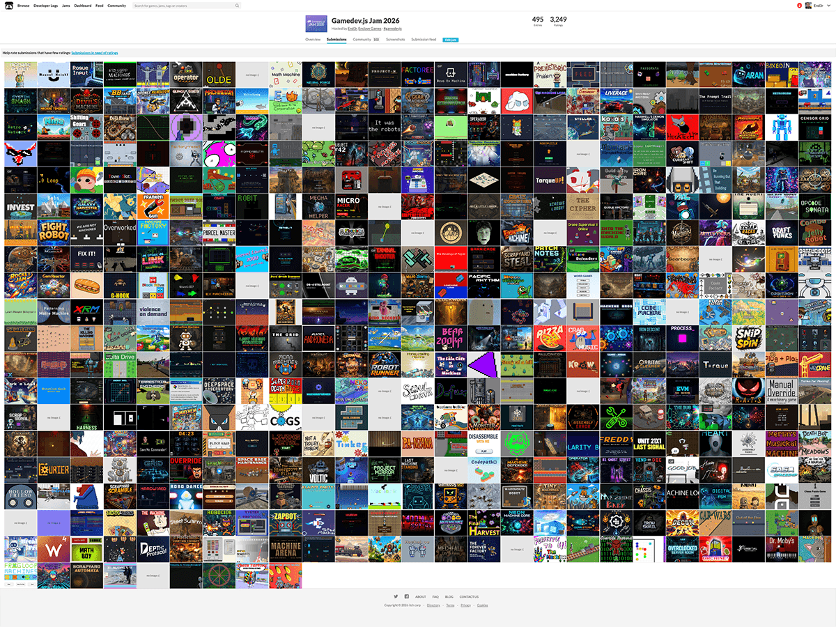 Enclave Games - Monthly April 2026: all Gamedev.js Jam 2026 entries