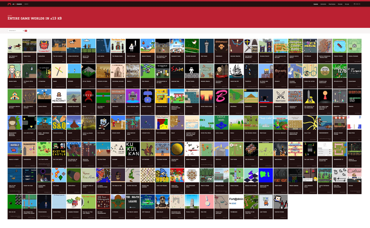 Enclave Games - Monthly September 2023: all 163 entries from js13kGames 2023