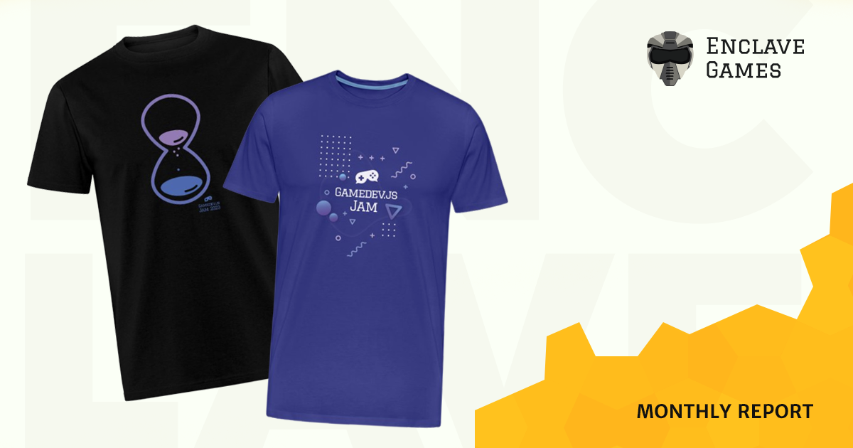 Enclave Games - Monthly April 2023 - Gamedev.js Jam 2023 t-shirts