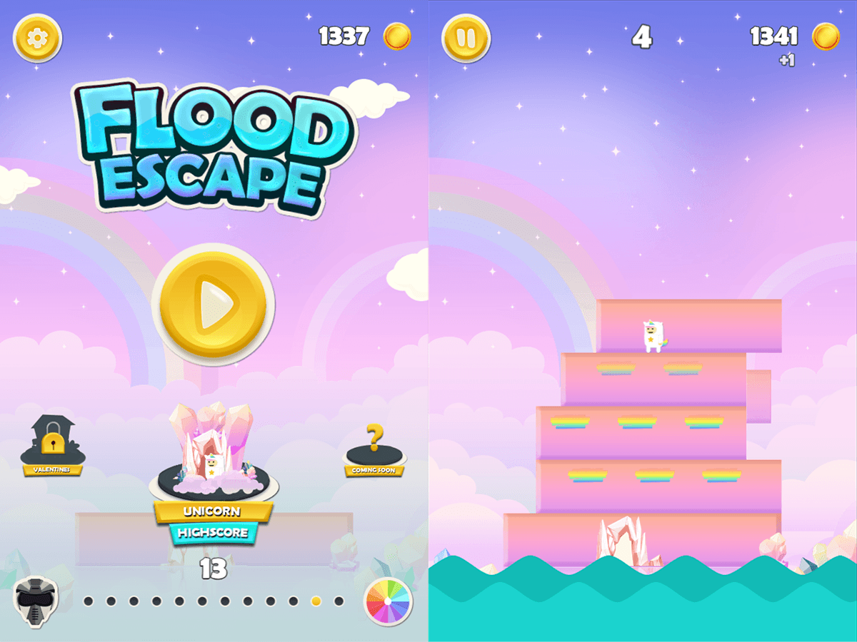 Flood Escape - Unicorn cover and gameplay